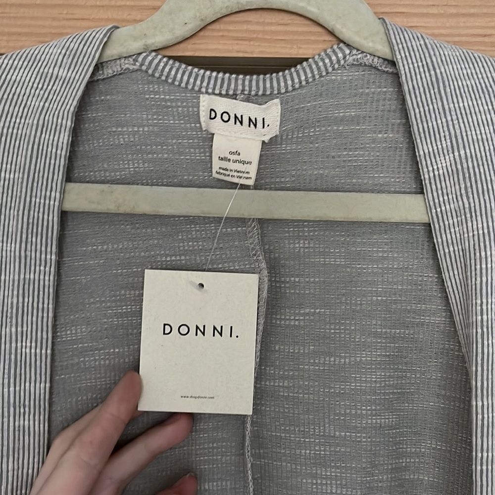 DONNI Ribbed Sweater Cardigan NWT - Picture 8 of 10